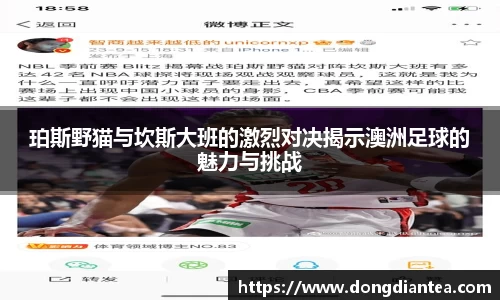 珀斯野猫与坎斯大班的激烈对决揭示澳洲足球的魅力与挑战